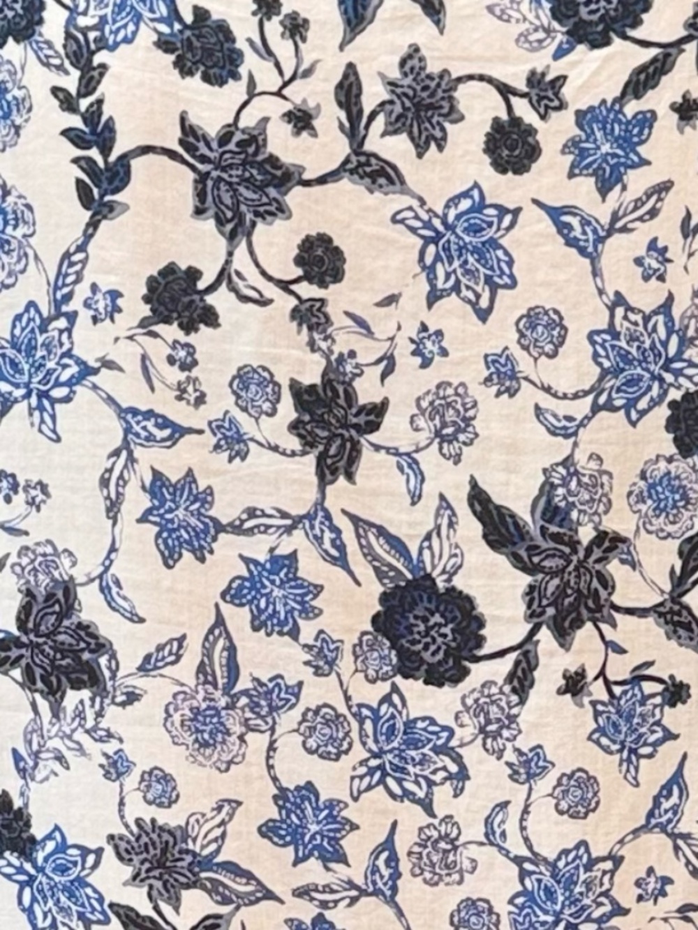 MISA Los Angeles Maya Tunic Dress Floral Ruffle Menara Petals Blue/White - Picture 5 of 8